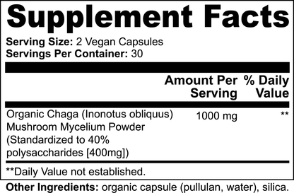 Chaga Mushroom capsules